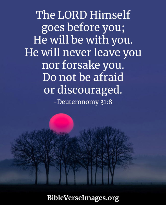 Encouraging Bible Verse - Deuteronomy 31:8