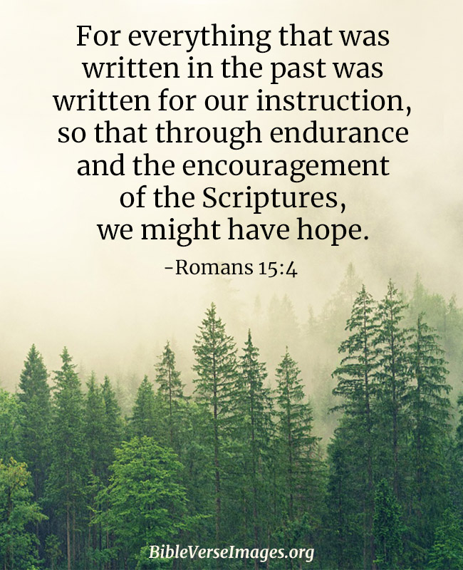 Encouraging Bible Verse - Romans 15:4