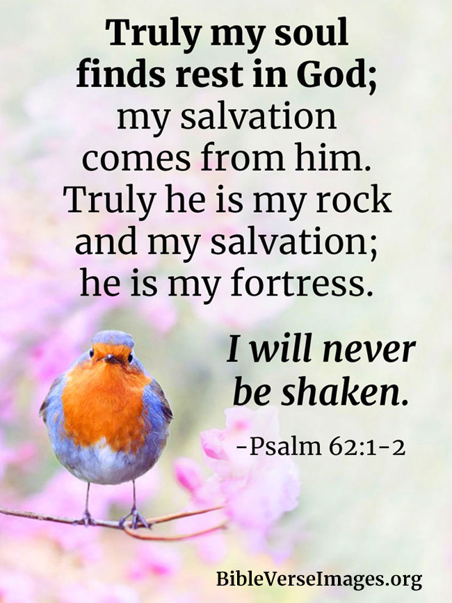 Bible Verse about Faith - Psalm 62:1-2